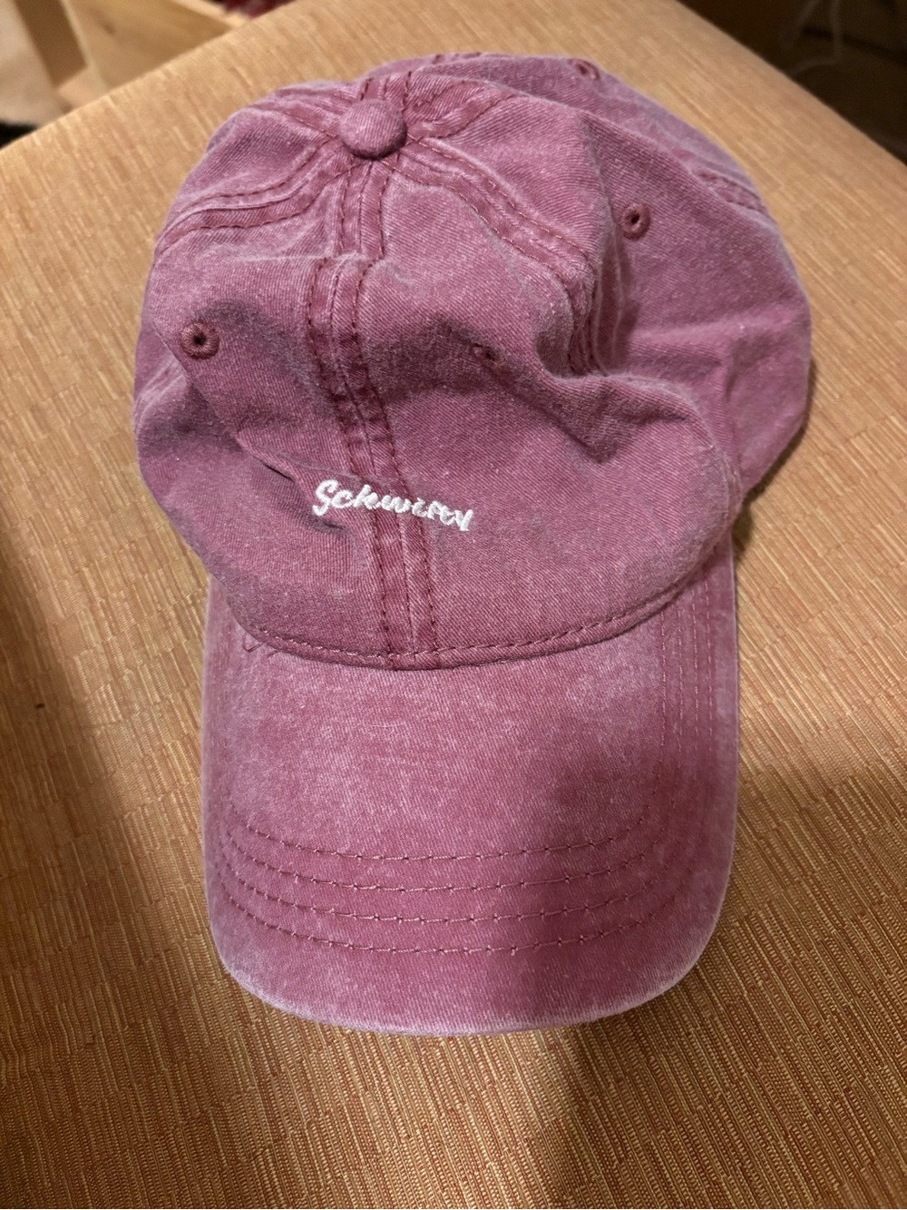 OTTO Washed Mauve Cotton Baseball Cap - Schwifty